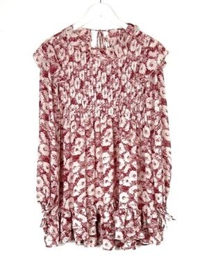 NWT Free People Babydoll Dress These Dreams Mini sheer whimsy Size Small NEW